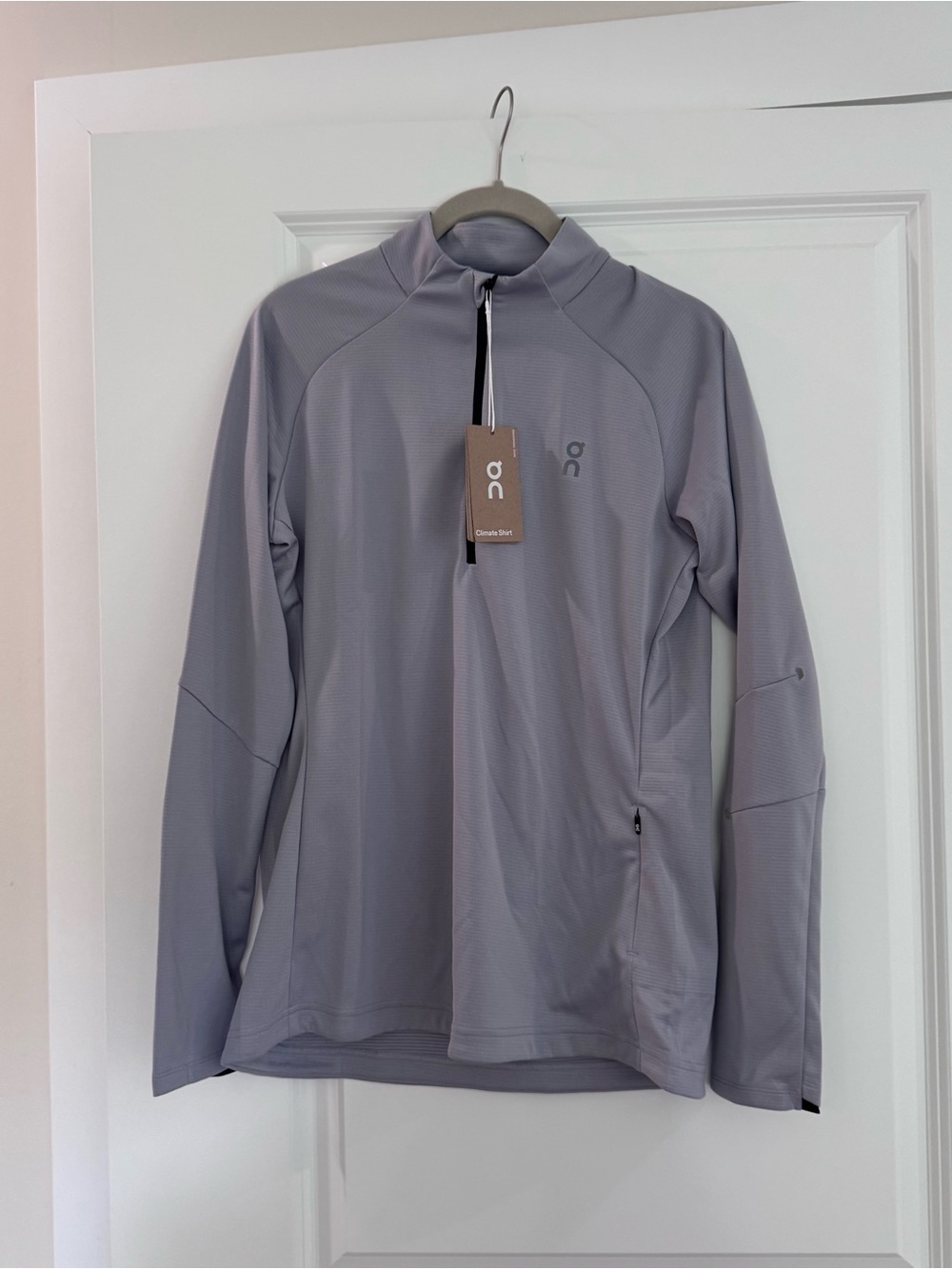 On Running Men's Light Gray Half-Zip Performance Sweater